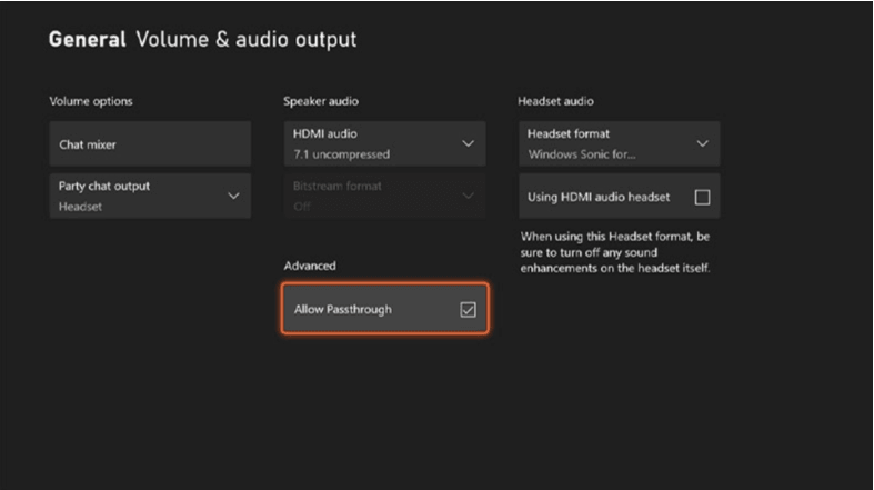 Click on Volume and Audio Output