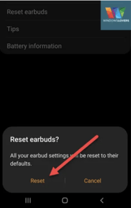 The app will ask if you want to proceed. Tap Reset to confirm your choice